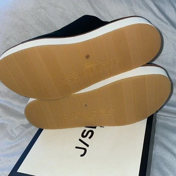 NWT J/SLIDES BOWIE Black Leather Sandal - Picture 12 of 13